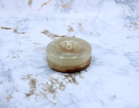 Green Onyx Sphere Stand Carving