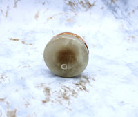 Green Onyx Sphere Stand Carving