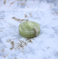 Green Onyx Sphere Stand Carving