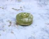 Green Onyx Sphere Stand Carving