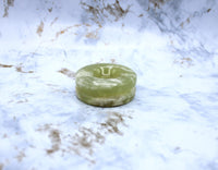 Green Onyx Sphere Stand Carving