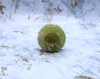 Green Onyx Sphere Stand Carving