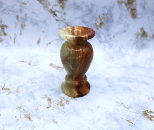Green Onyx Sphere Stand Carving