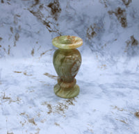 Green Onyx Sphere Stand Carving