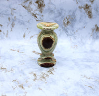 Green Onyx Sphere Stand Carving