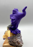 Hand Crafted Witch Figure On Amethyst Base
