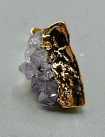 Amethyst Cluster Gold Foil Pendant