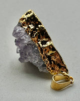 Amethyst Cluster Gold Foil Pendant