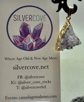 Amethyst Cluster Gold Foil Pendant