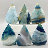 Blue Dyed Teardrop Agate