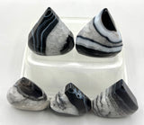 Black Dyed Teardrop Agate