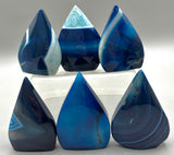 Blue Dyed Teardrop Agate