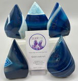 Blue Dyed Teardrop Agate