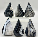 Black Dyed Teardrop Agate