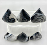 Black Dyed Teardrop Agate