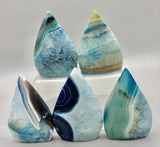 Blue Dyed Teardrop Agate