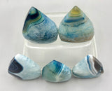 Blue Dyed Teardrop Agate