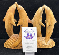 Dolphin Teak Wood Carving