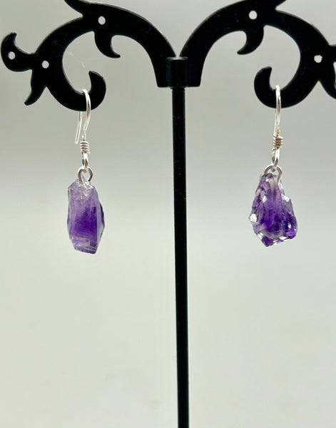Amethyst Earrings Sterling Silver