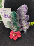 Fluorite Leaf Carving
