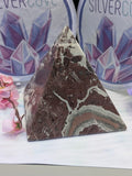 Red Zebra Marble Pyramid