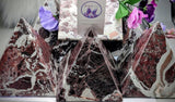 Red Zebra Marble Pyramid