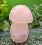Rose Quartz Mushroom Carving ♥️