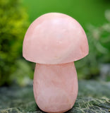Rose Quartz Mushroom Carving ♥️