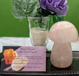 Rose Quartz Mushroom Carving
