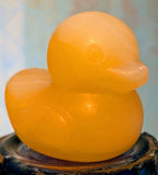 Orange Calcite Duck Carving