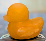 Orange Calcite Duck Carving