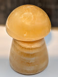Yellow Calcite Mushroom Carving