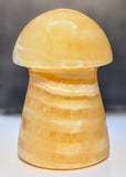 Yellow Calcite Mushroom Carving