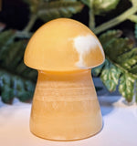 Yellow Calcite Mushroom Carving