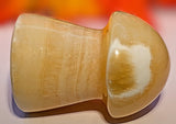 Yellow Calcite Mushroom Carving