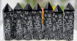 Black Obsidian Towers with Print