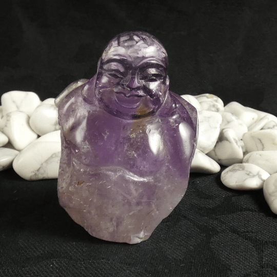 Ametrine Buddha Carving