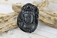 Obsidian Deity Carving