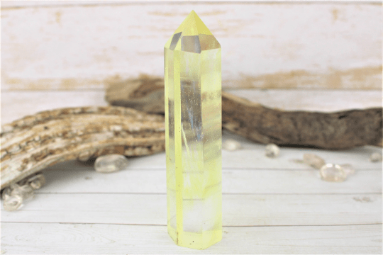 Yellow Volcano Quartz Tower