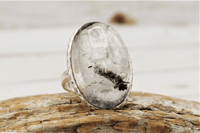 Tourmilated Quartz Ring (Size 7)