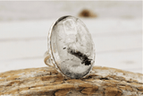 Tourmilated Quartz Ring (Size 7)