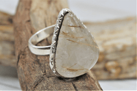 Rutilated Quartz Ring SIZE 6.5