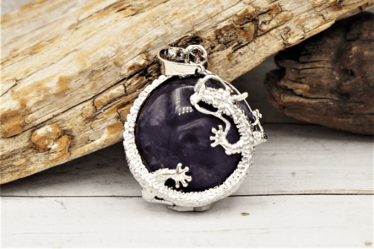 Amethyst Dragon Pendant