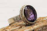 Faceted Amethyst Ring size 6