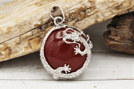 Carnelian Dragon Pendant