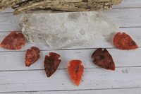 Carved Carnelian Arrowheads, Pairs