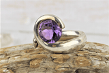 Faceted Amethyst Ring (size 8)