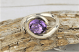 Faceted Amethyst Ring (size 8)