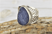 Tanzanite Sterling Silver Ring (size 7.5)