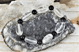 Quartz and Blue Goldstone Bracelet